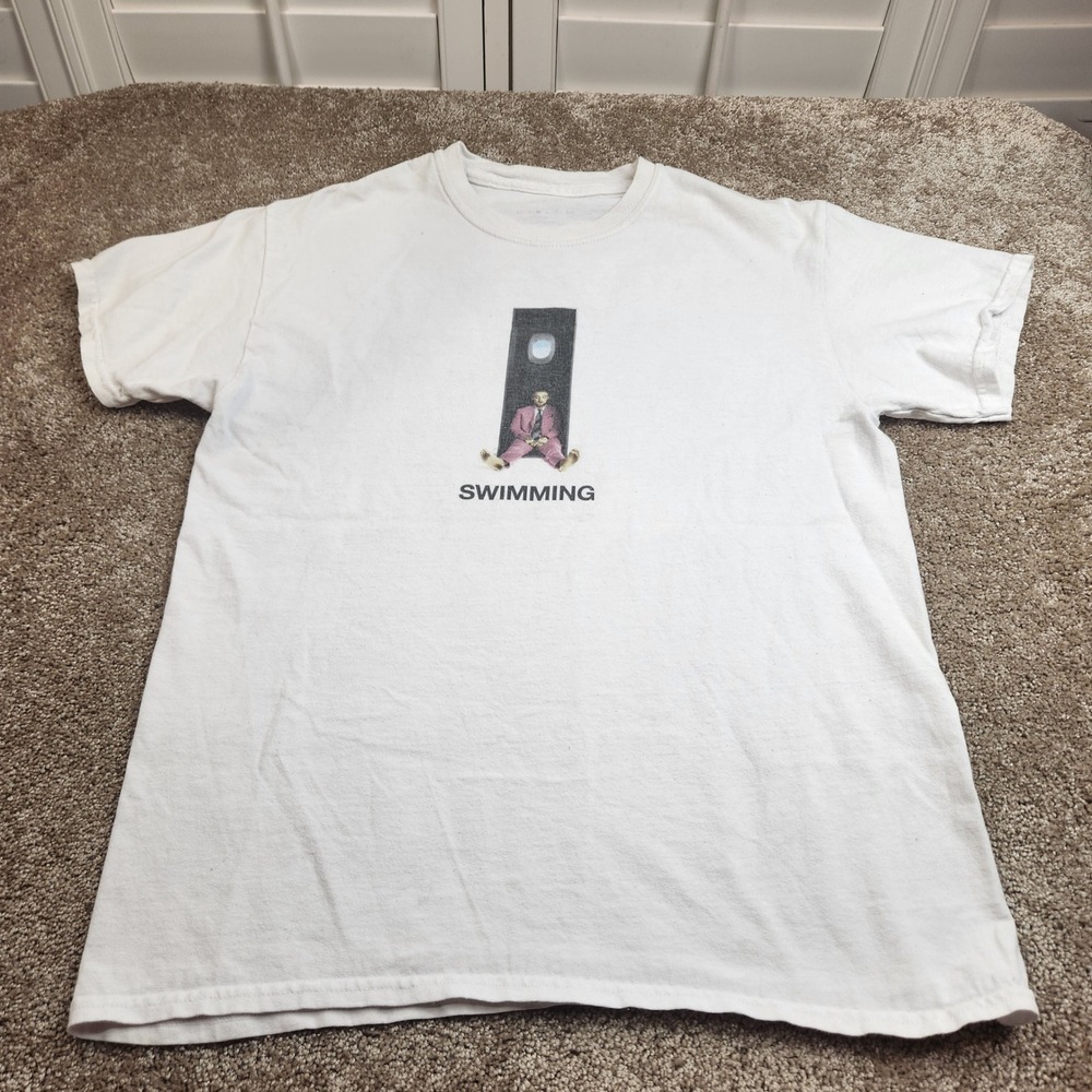 Mac Miller Swimming Album Cover Tracklist Graphic Tee White Mens Medium 2018